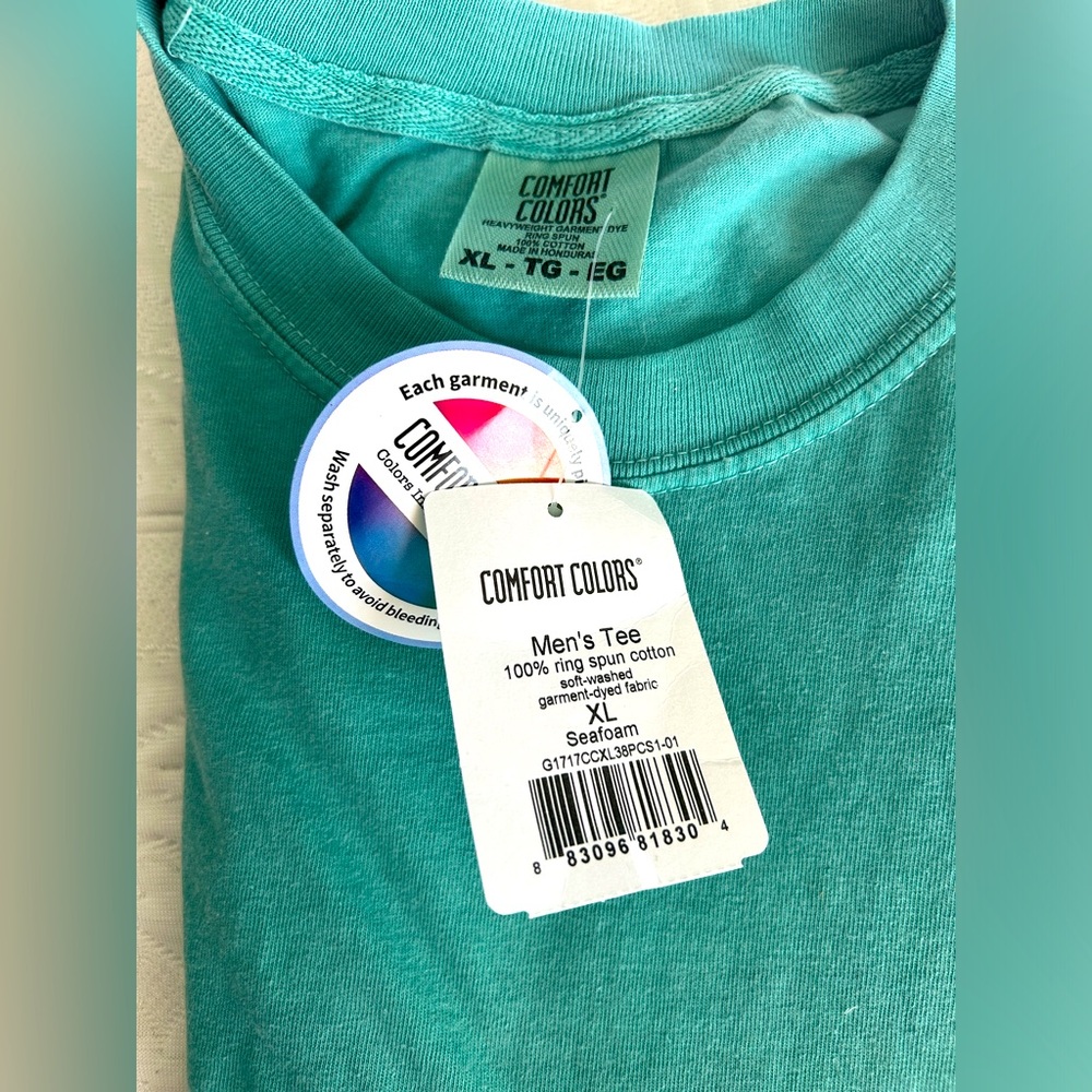NWT Comfort Colors XL Seafoam Green Tee